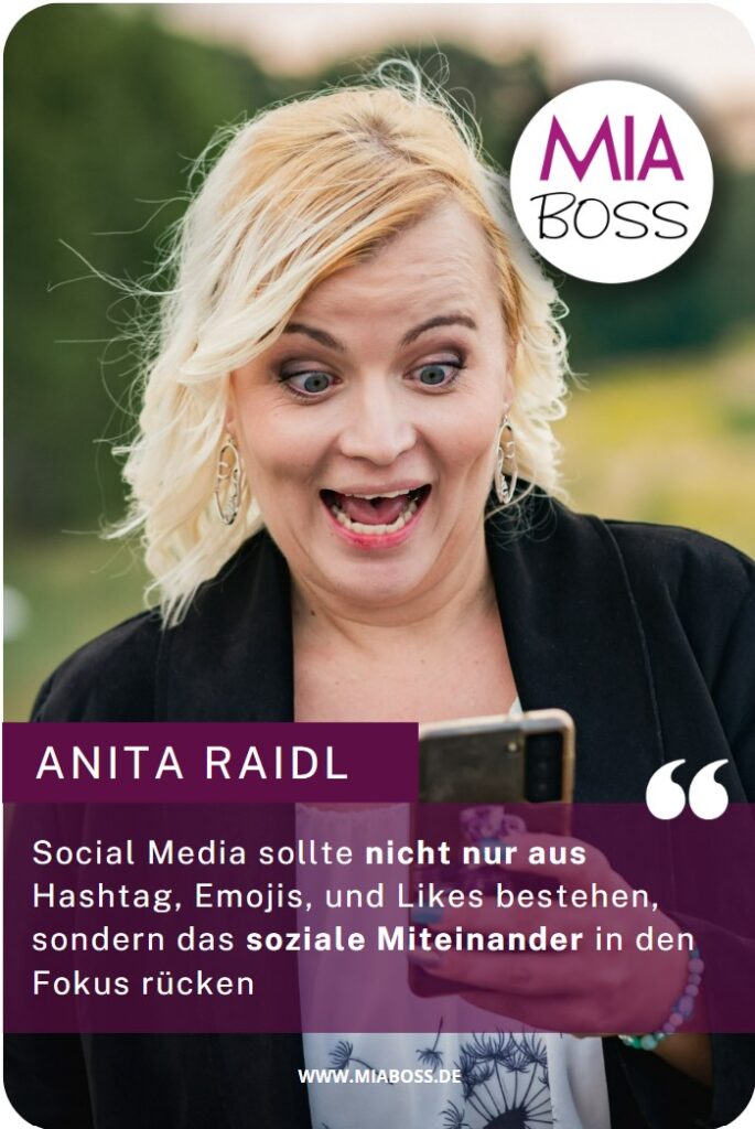 Anita Raidl über Social Media Interaktionen