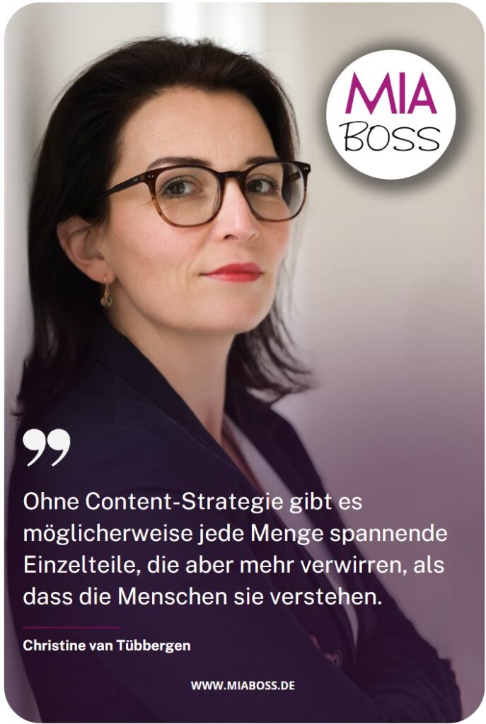 Christine van Tübbergen über Content Strategie