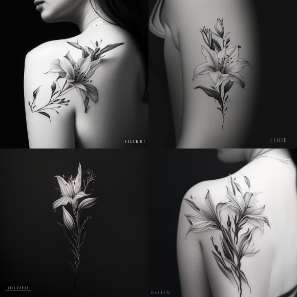 Lilien Tattoo für Frauen