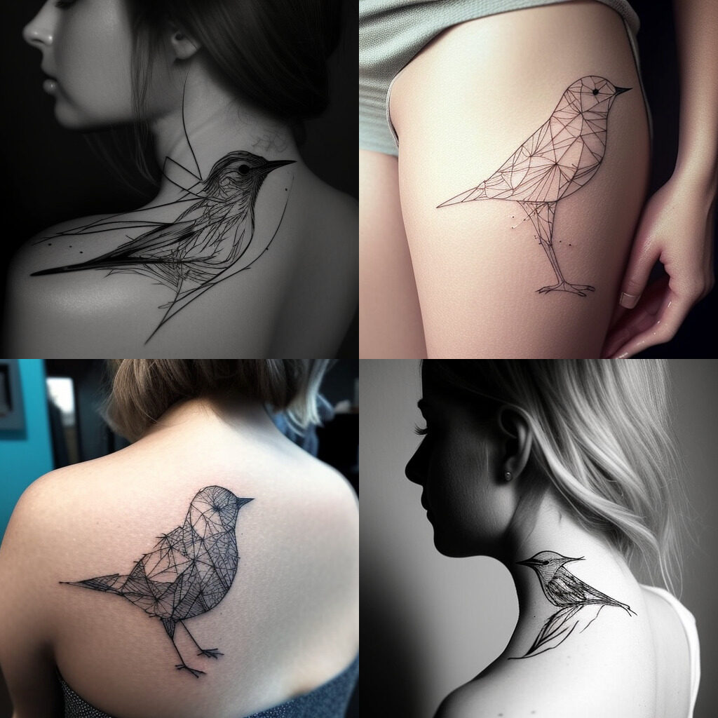 Tattoo für Frauen Vogel