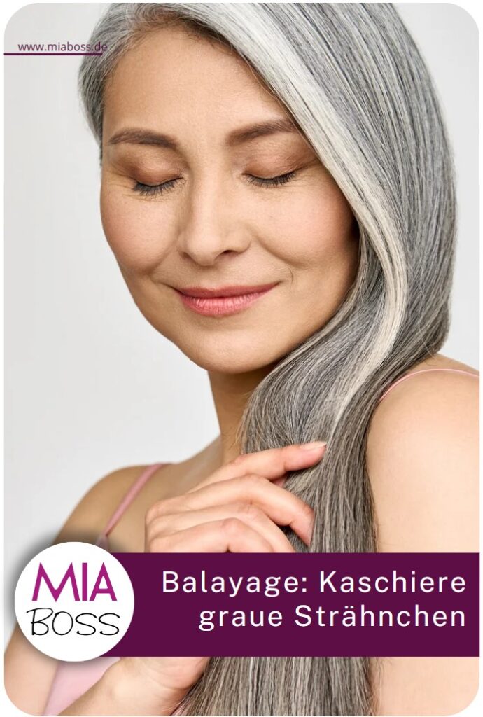  balayage kaschiere graue strähnen