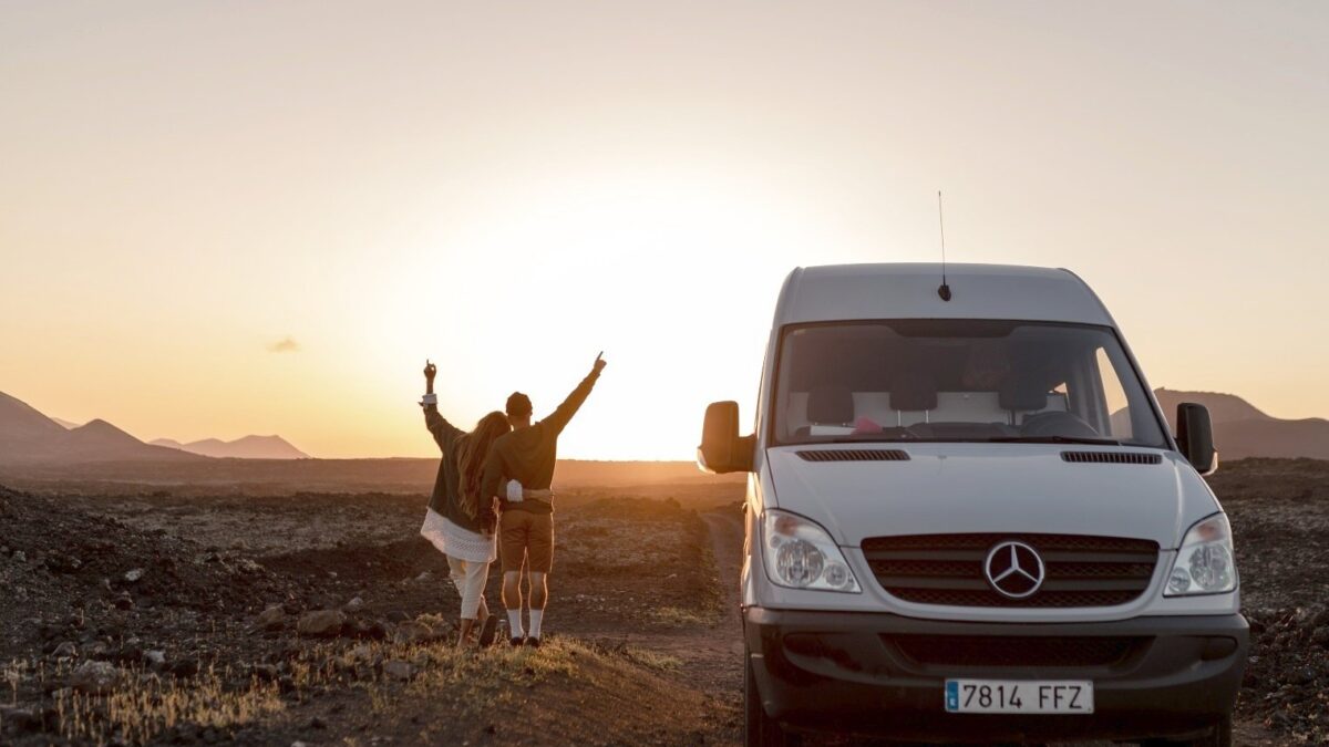 Entdeckungsreise gemieteten Campervan