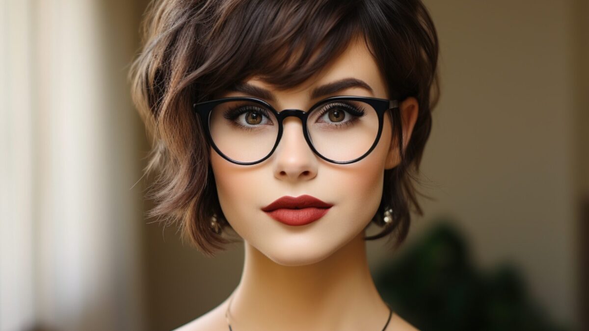 Haare für deine Gesichtsform Frisur für ein ovales Gesicht mit Brille