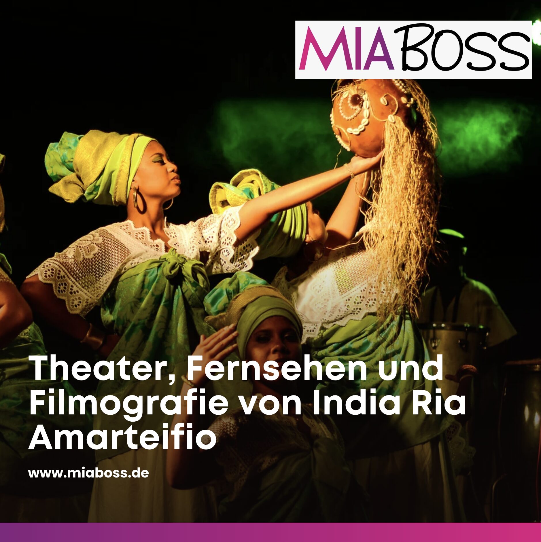 Theater, Fernsehen und Filmografie von India Ria Amarteifio