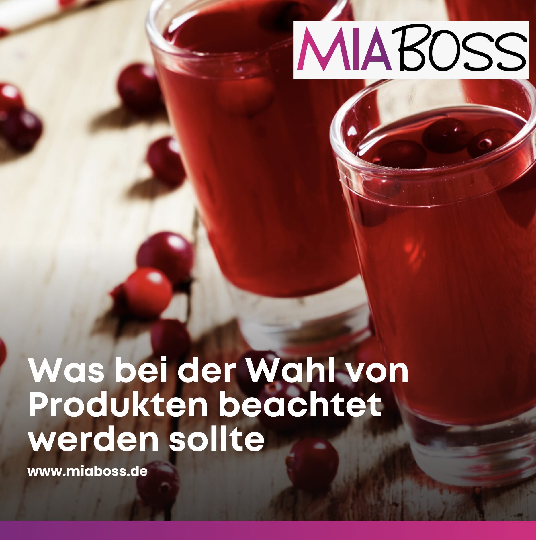 Was bei der Wahl von Produkten beachtet werden sollte Was bei der Wahl von Produkten beachtet werden sollte