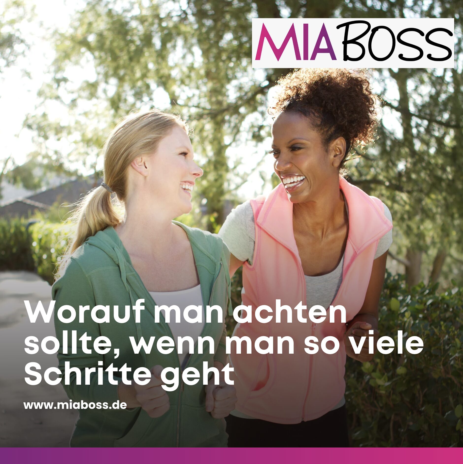 Worauf man achten sollte, wenn man so viele Schritte geht