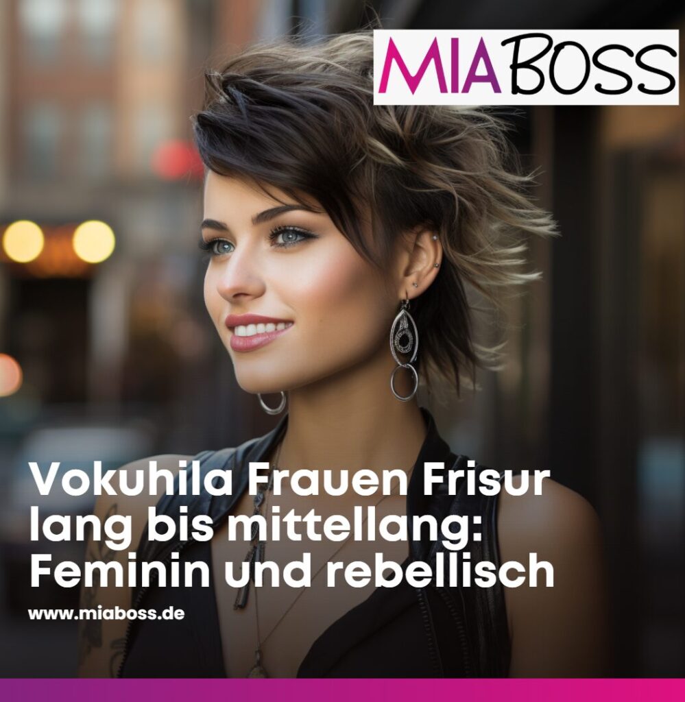 Vokuhila Frauen Frisur lang bis mittellang Feminin und rebellisch