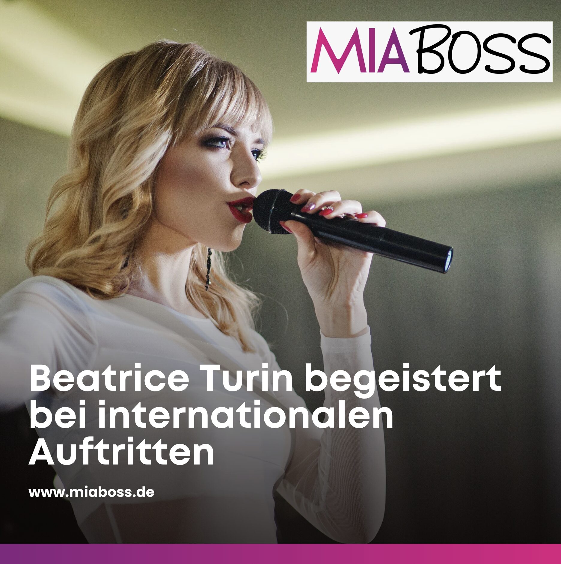 Beatrice Turin begeistert bei internationalen Auftritten Beatrice Turin begeistert bei internationalen Auftritten