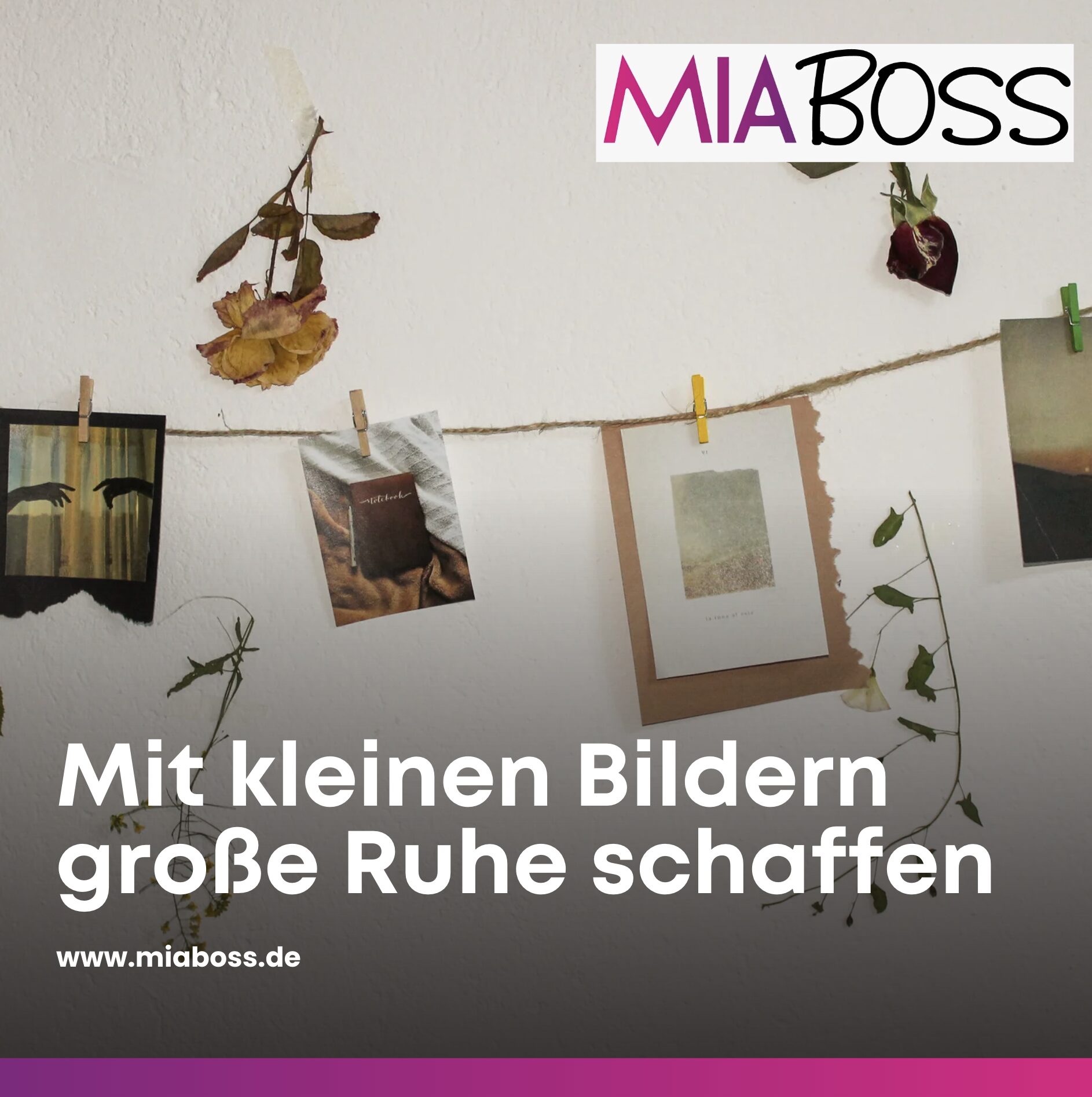 Mit kleinen Bildern große Ruhe schaffen Mit kleinen Bildern große Ruhe schaffen