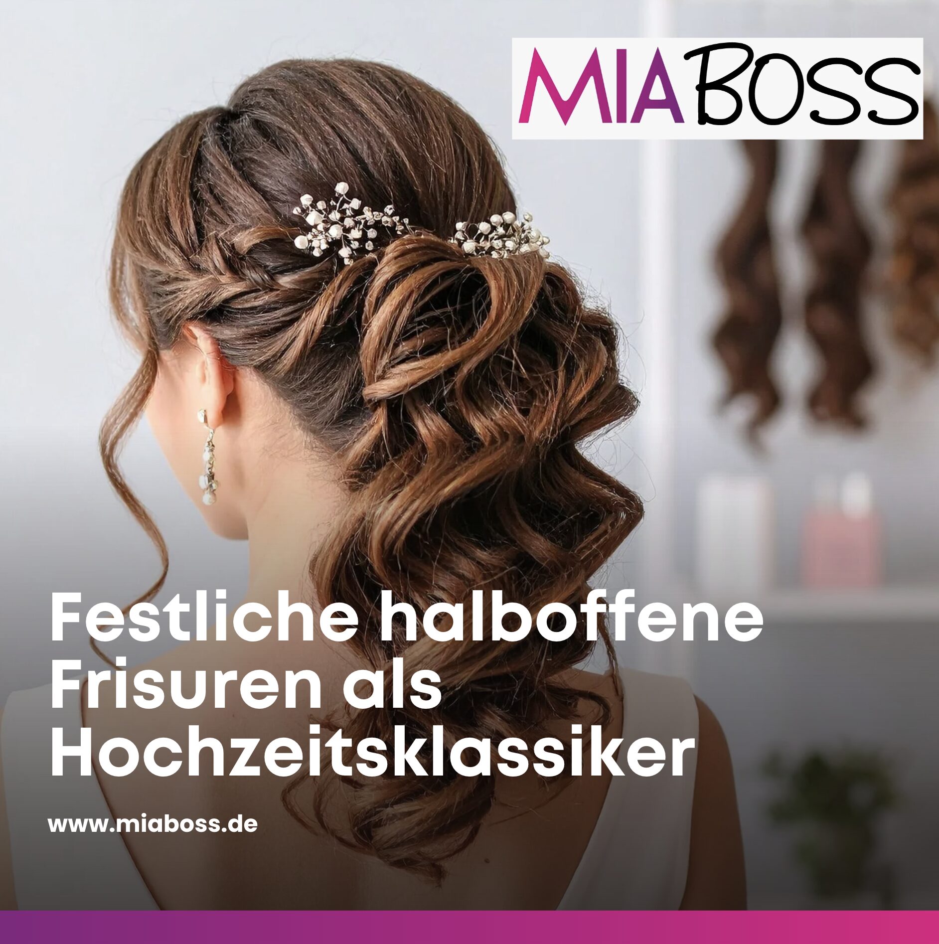 Festliche halboffene Frisuren als Hochzeitsklassiker Festliche halboffene Frisuren als Hochzeitsklassiker