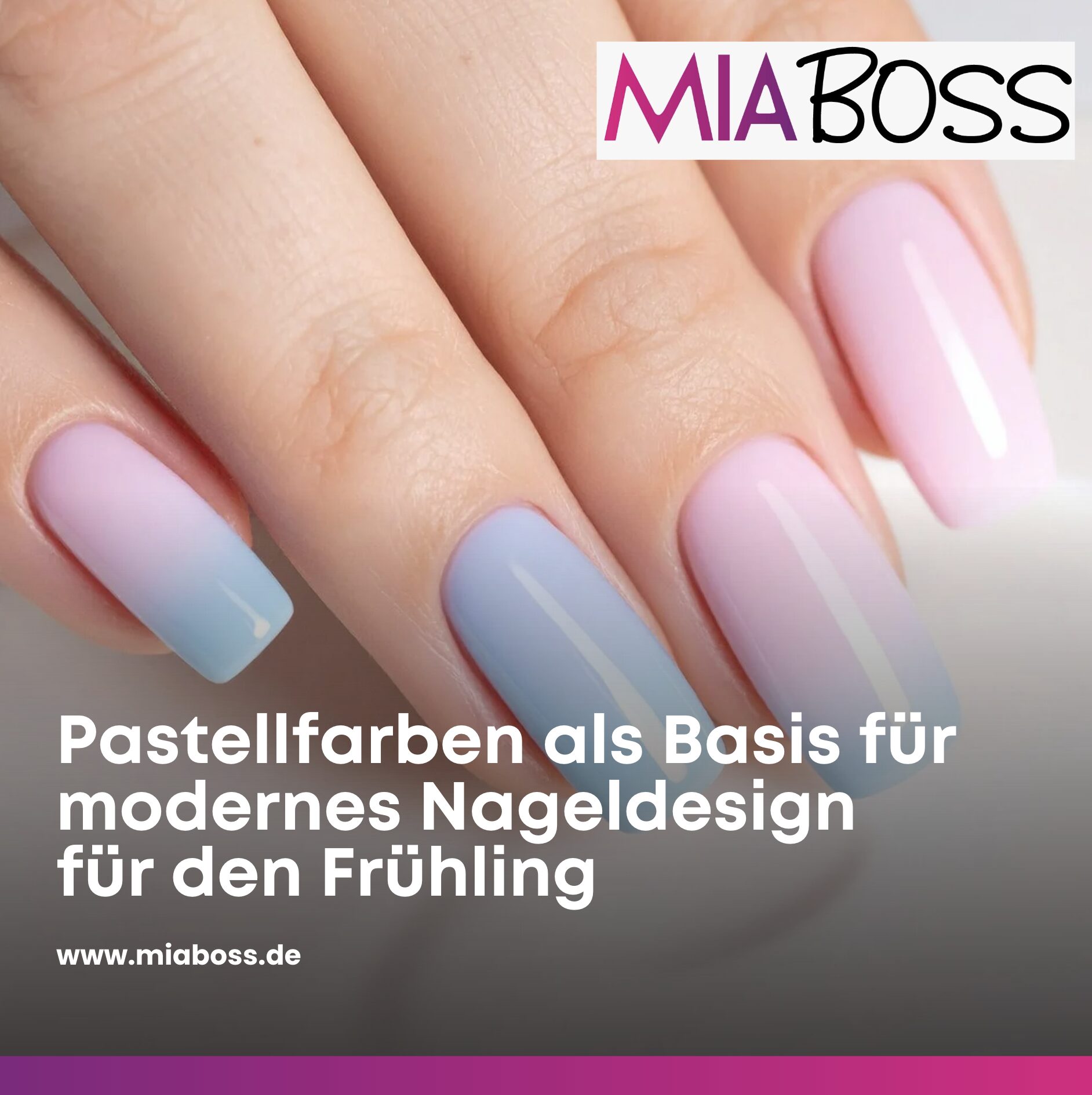 Pastellfarben als Basis für modernes Nageldesign für den Frühling Pastellfarben als Basis für modernes Nageldesign für den Frühling