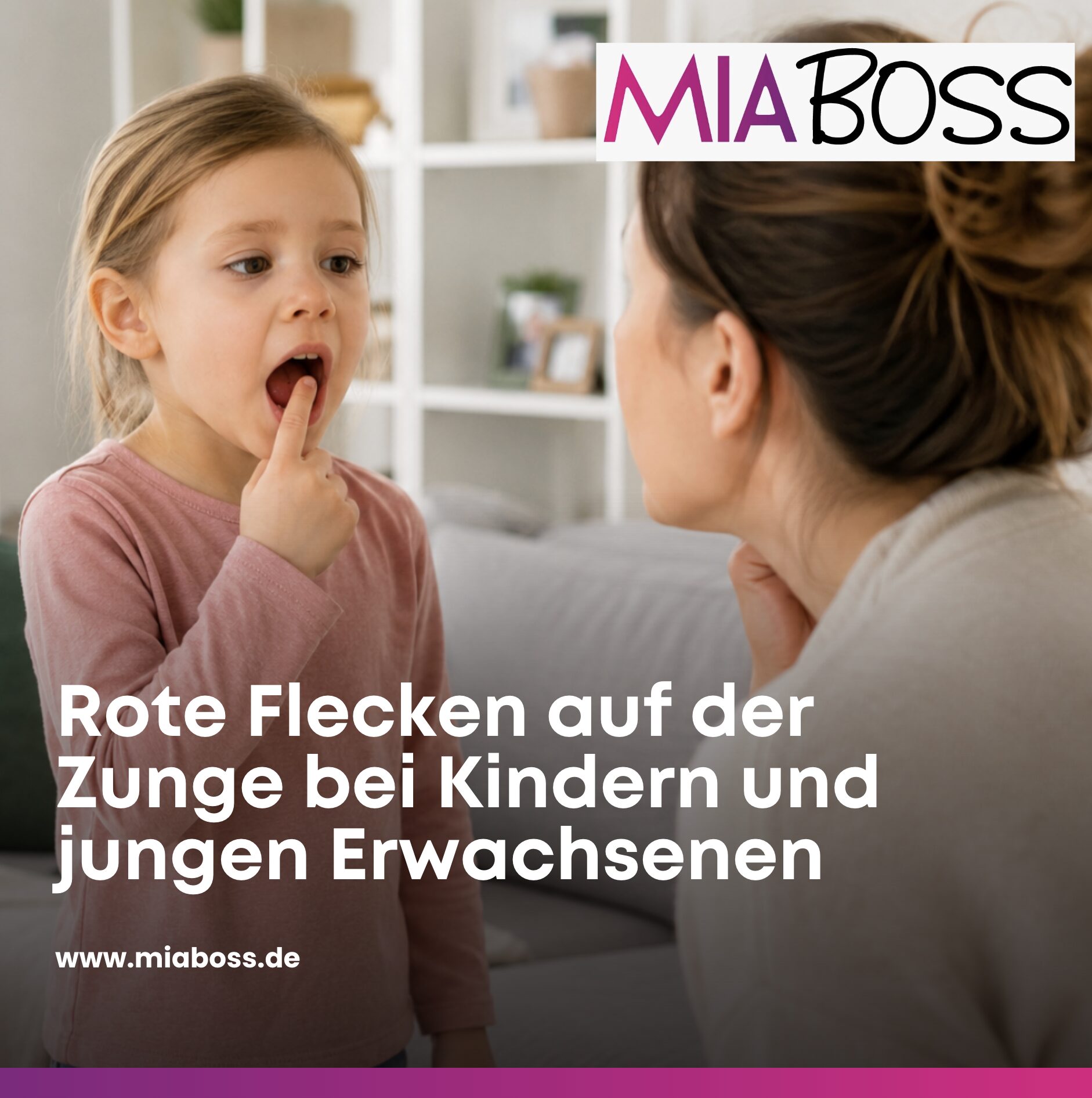 Rote Flecken auf der Zunge bei Kindern und jungen Erwachsenen