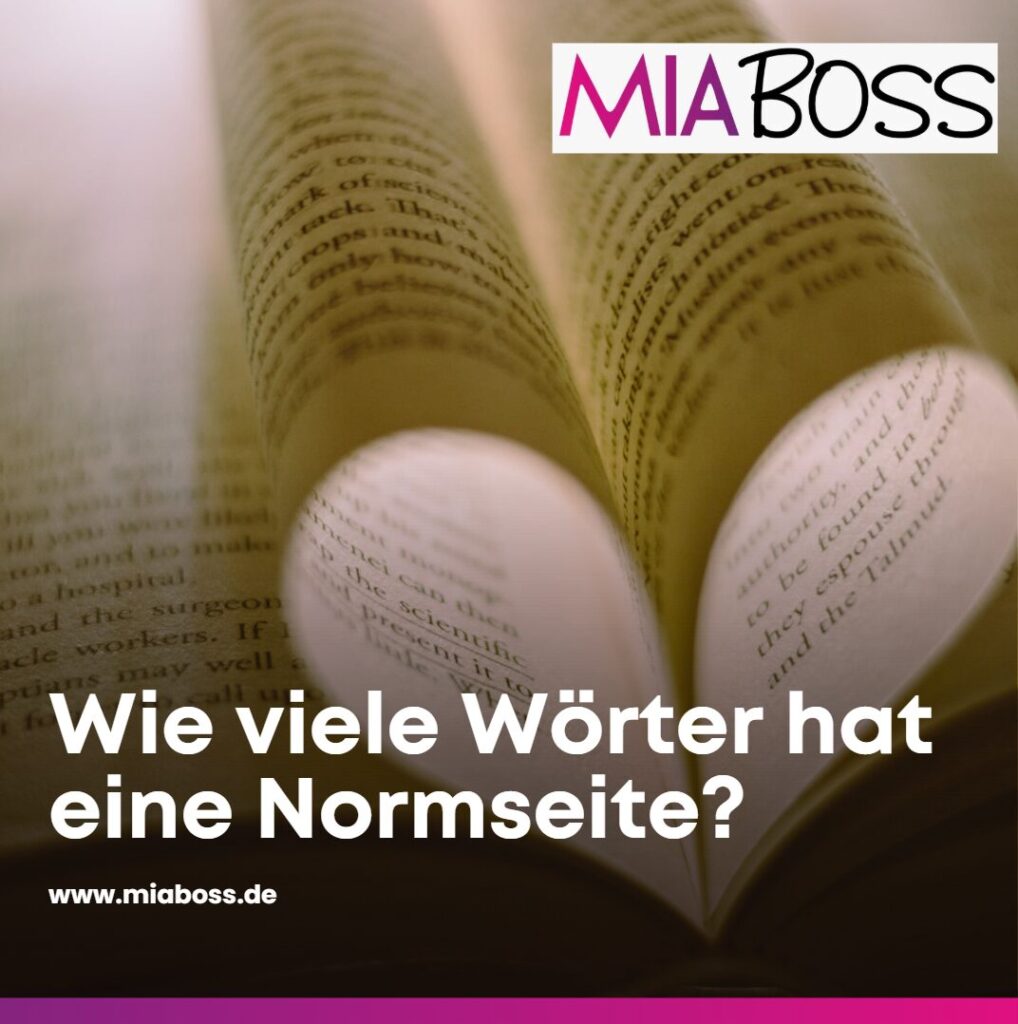 Wie viele Wörter hat eine Normseite?