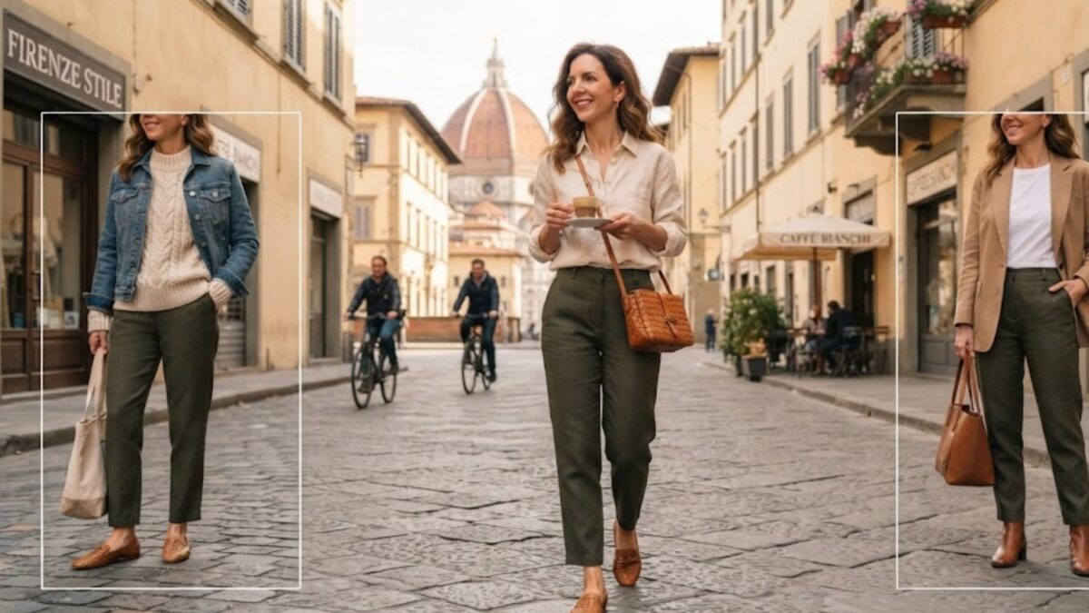 Plissee Hose kombinieren Trend Outfit Idee für bequeme Looks