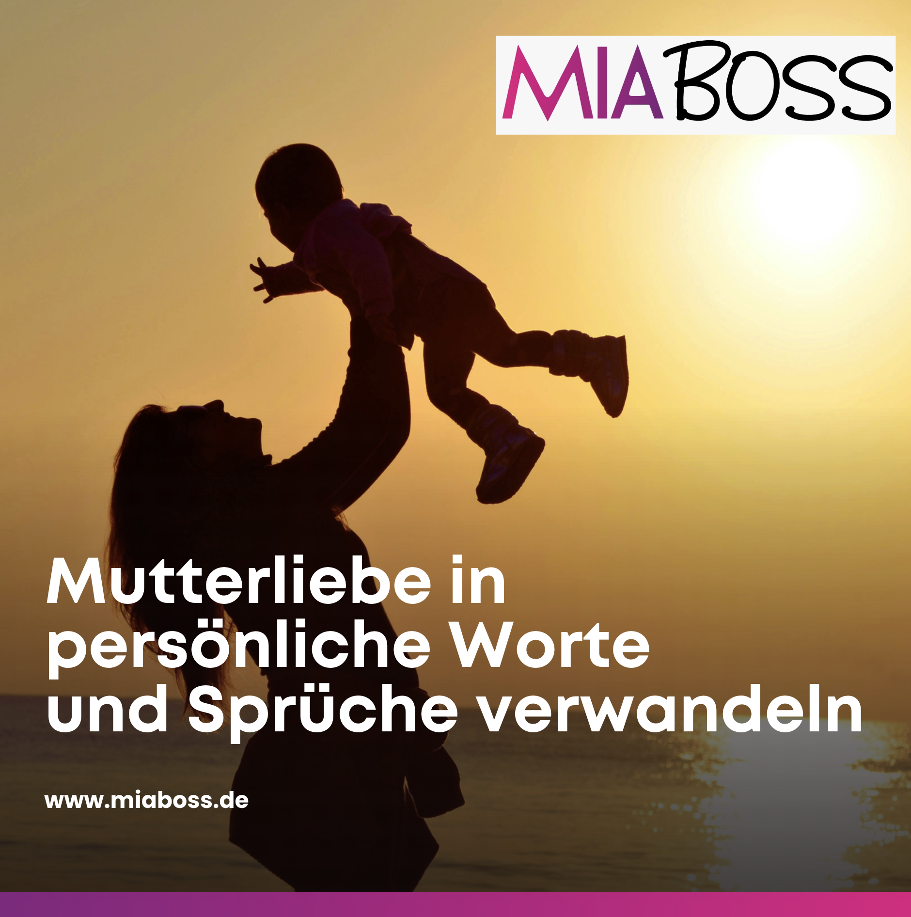 Mutterliebe in persönliche Worte und Sprüche verwandeln