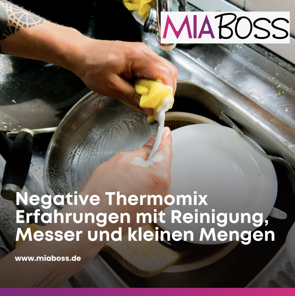 Negative Thermomix Erfahrungen mit Reinigung, Messer und kleinen Mengen Negative Thermomix Erfahrungen mit Reinigung, Messer und kleinen Mengen