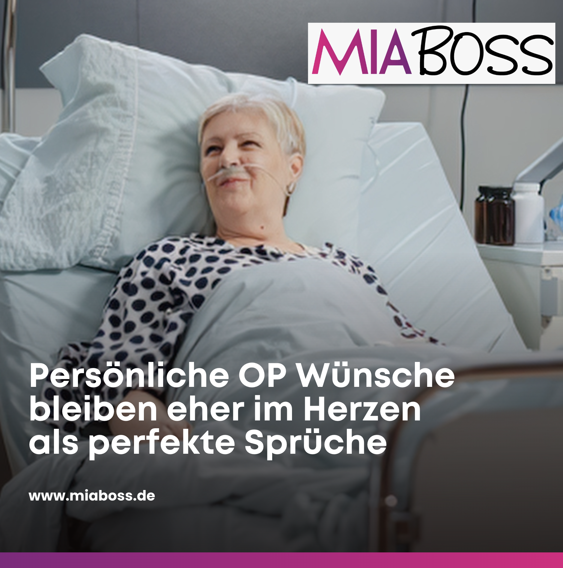 Persönliche OP Wünsche bleiben eher im Herzen als perfekte Sprüche Persönliche OP Wünsche bleiben eher im Herzen als perfekte Sprüche