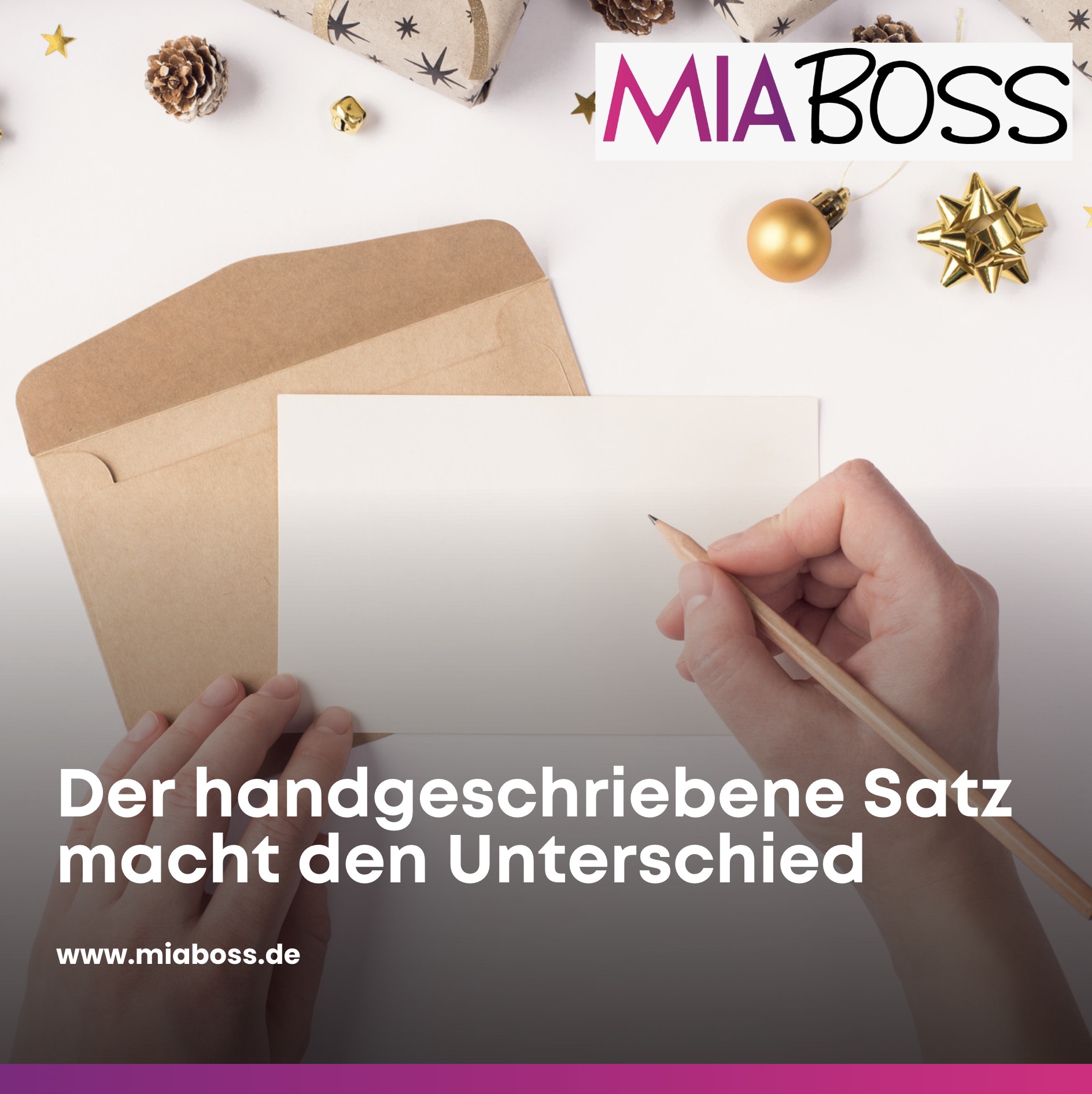 Der handgeschriebene Satz macht den Unterschied Der handgeschriebene Satz macht den Unterschied