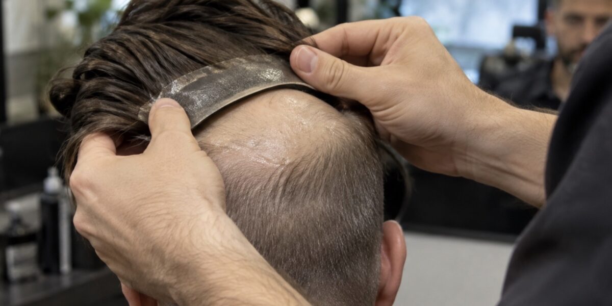 Haarsystem Pflege und Befestigung für Männer